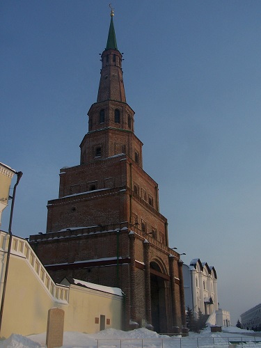 La torre Suyumbike en el Kremlin de Kazan